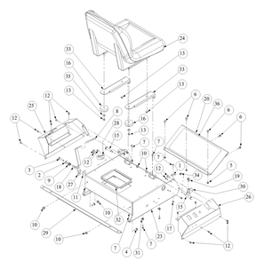 Control Assembly 42 Inch/44 Inch Diagram and Parts List for Z-FORCE42 53AA5A5G710 Cub Cadet Lawn Tractor